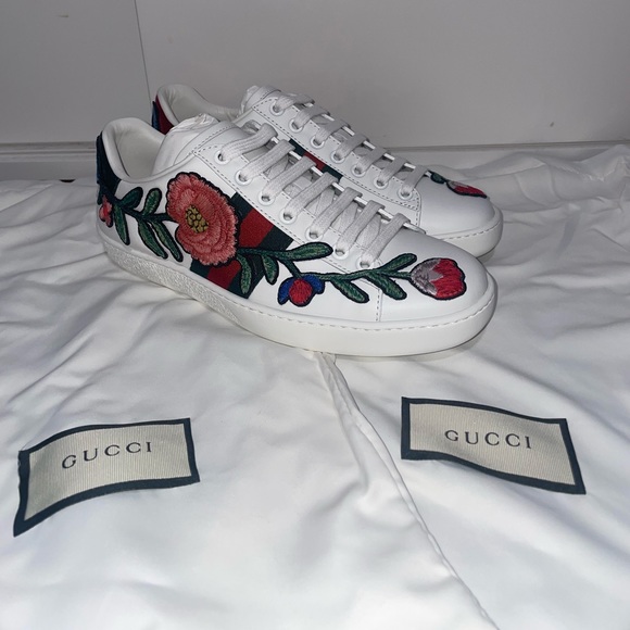 Gucci Ace Floral Sneakers - Picture 1 of 6